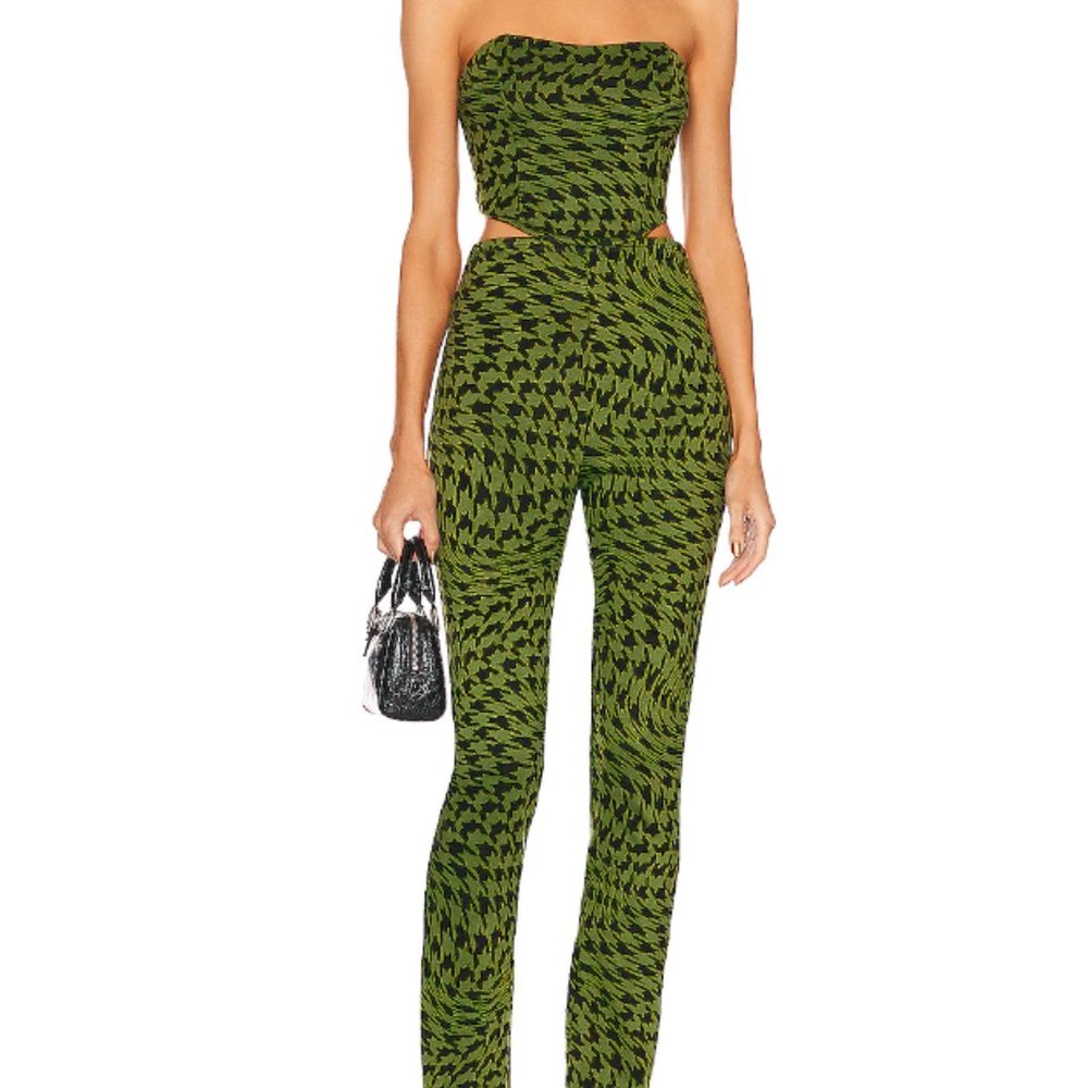 Camila Coelho Seraphine Green Two Piece Pants Set